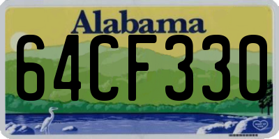 AL license plate 64CF330