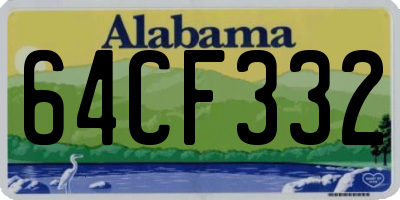 AL license plate 64CF332