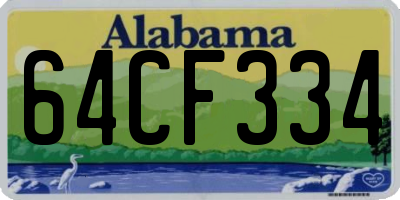 AL license plate 64CF334