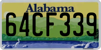 AL license plate 64CF339