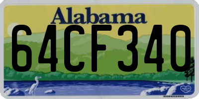 AL license plate 64CF340