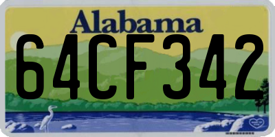 AL license plate 64CF342