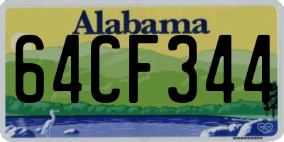 AL license plate 64CF344