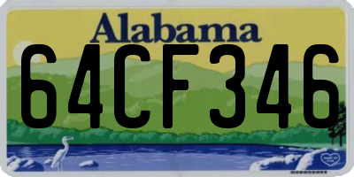 AL license plate 64CF346