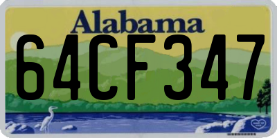 AL license plate 64CF347