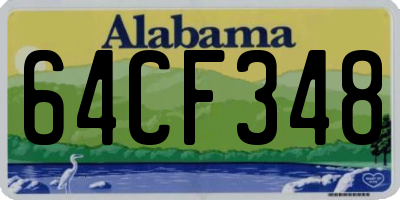 AL license plate 64CF348