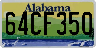 AL license plate 64CF350