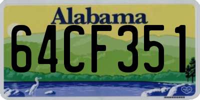 AL license plate 64CF351
