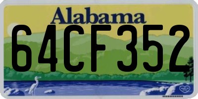 AL license plate 64CF352