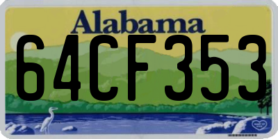 AL license plate 64CF353