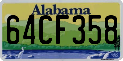 AL license plate 64CF358