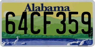 AL license plate 64CF359