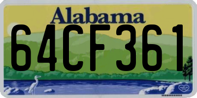 AL license plate 64CF361