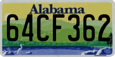 AL license plate 64CF362