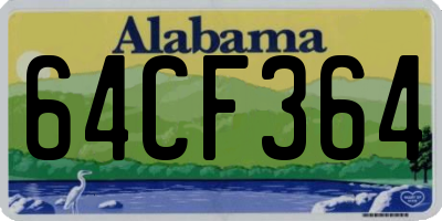 AL license plate 64CF364