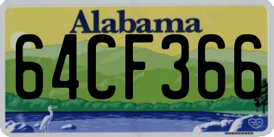 AL license plate 64CF366