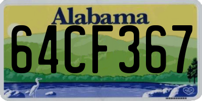 AL license plate 64CF367