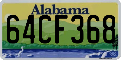 AL license plate 64CF368