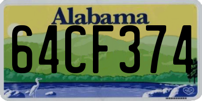 AL license plate 64CF374