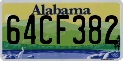 AL license plate 64CF382