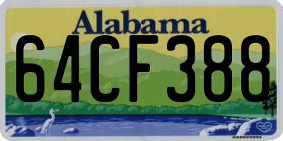 AL license plate 64CF388