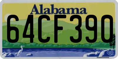 AL license plate 64CF390