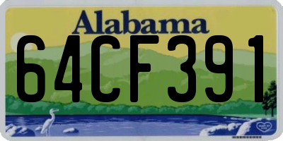 AL license plate 64CF391