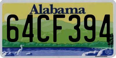 AL license plate 64CF394