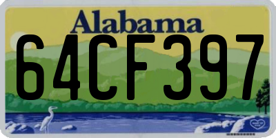 AL license plate 64CF397