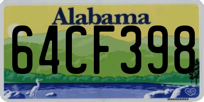 AL license plate 64CF398
