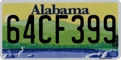 AL license plate 64CF399