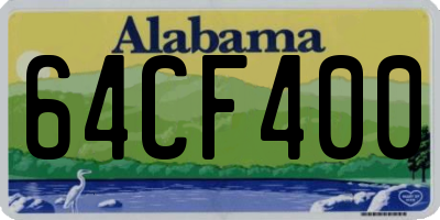 AL license plate 64CF400
