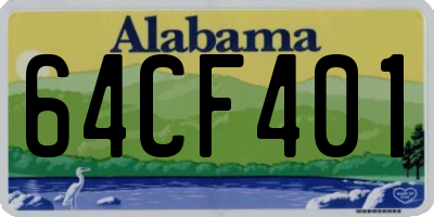 AL license plate 64CF401