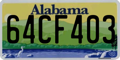 AL license plate 64CF403