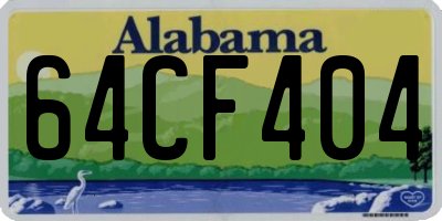AL license plate 64CF404