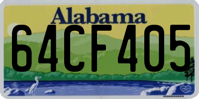 AL license plate 64CF405