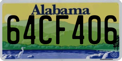 AL license plate 64CF406