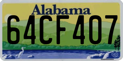 AL license plate 64CF407