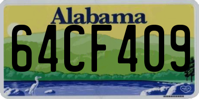 AL license plate 64CF409