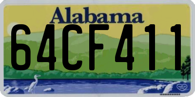 AL license plate 64CF411