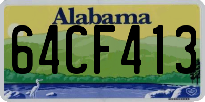 AL license plate 64CF413