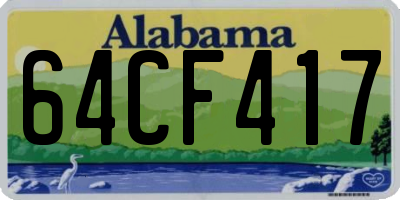 AL license plate 64CF417