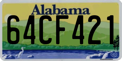 AL license plate 64CF421