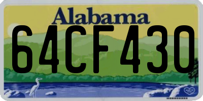 AL license plate 64CF430