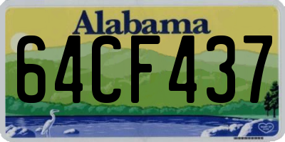 AL license plate 64CF437