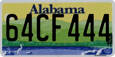 AL license plate 64CF444