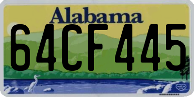AL license plate 64CF445