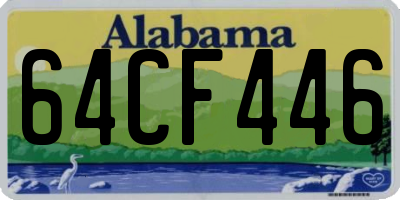 AL license plate 64CF446