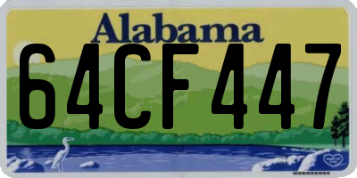 AL license plate 64CF447