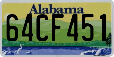 AL license plate 64CF451
